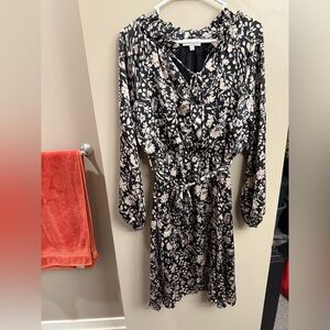 Black and Cream Floral Dress